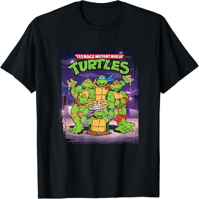 Mademark Black Classic Fit Short Sleeve Teenage Mutant Ninja Turtles Retro T-Shirt