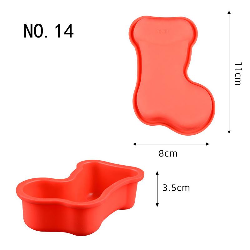 Christmas Silicone Mold Non Stick Cake Decorating Tools For Jelly Chocolate Candy Baking Dessert DIY Holiday