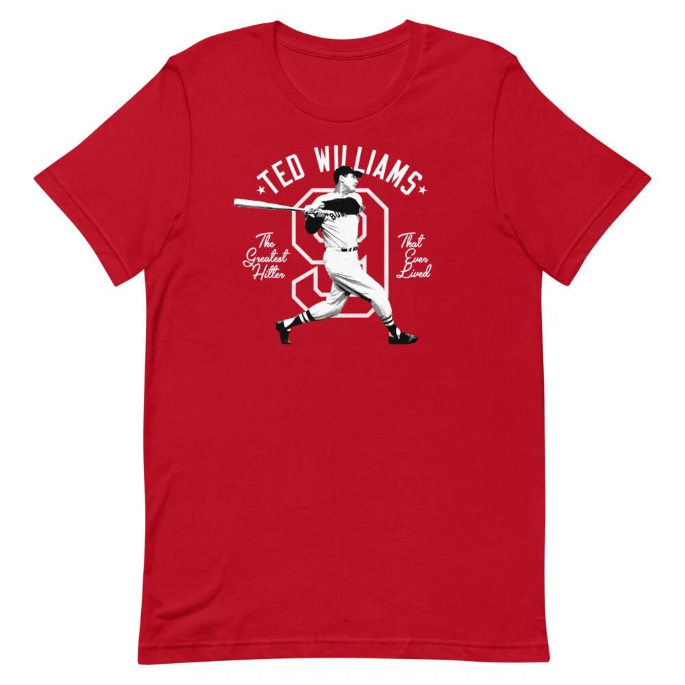 

TED WILLIAMS Greatest Hitter Ever Baseball Tee Short-Sleeve Unisex 100% Cotton T-shirt Mens Tees Top 3XL