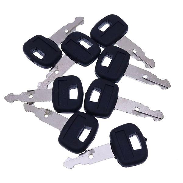 JEENDA (8) Ignition Keys RC411-53933 459A RC461-53930 for Kubota Mini Excavator Backhoe Skid Steer Track Loader KX121-3 KX161-3 KX41-3 KX71-3 KX91-3
