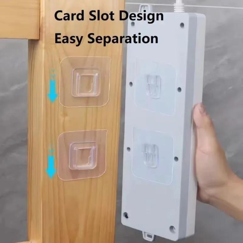 Strong Transparents Double Sided Adhesive Wall Hooks Hanger Suction Cup Sucker Hooks Bathroom Plug Socket Holders