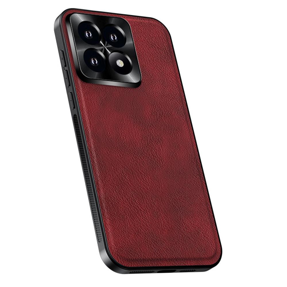 Pro pouzdro Xiaomi 14T Pro PU+TPU+PC Kryt zadní strany telefonu s kovovým rámečkem objektivu