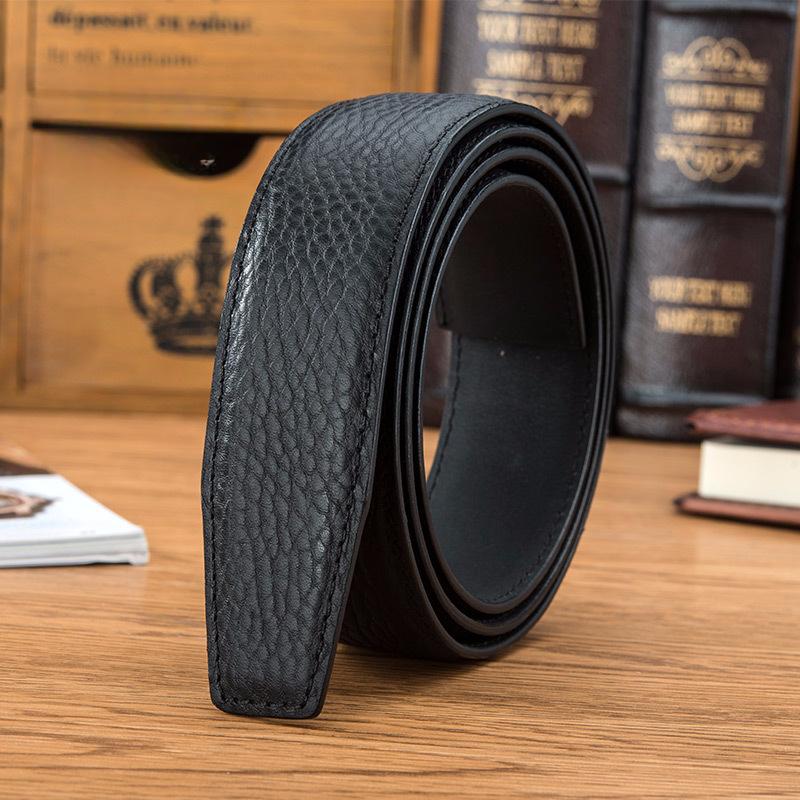 

Полоса ремня из коровьей кожи первого слоя для мужчин, ремень с автоматической пряжкой, тело ремня, полоса с рисунком личи
