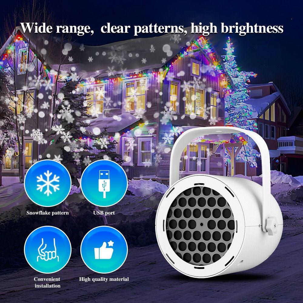 Clear Patterns Christmas Projector Lights Snowflake Projector Light  For Christmas Decorations