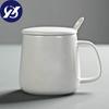 Japanese Style Totoro Coffee Mugs for Lovers Creative Milk Cup with Lid and Spoon Office Simple Ceramic Water Tea Cup Drinkware