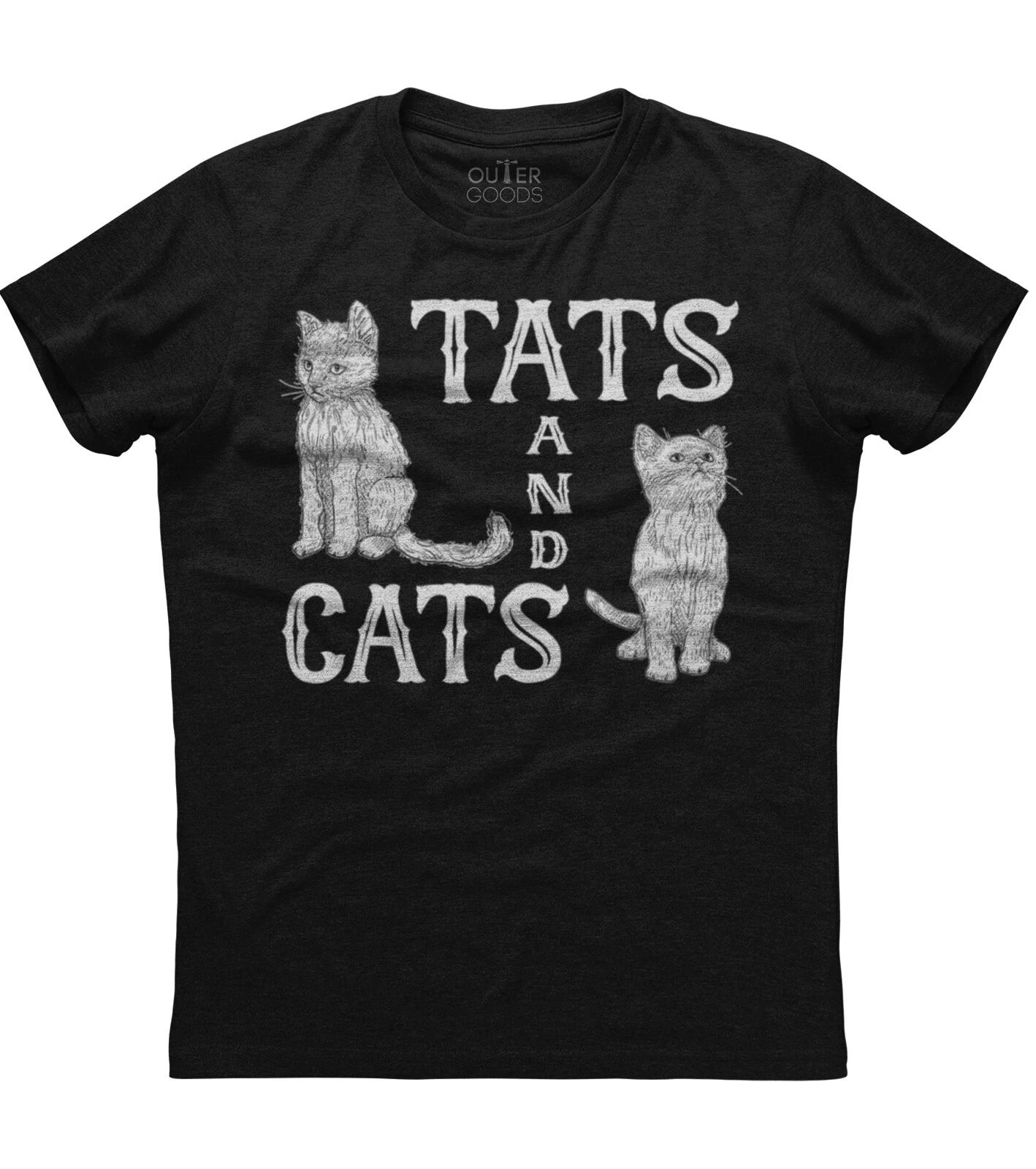 Tats And Cats Kitten & Tattoo Lover Gift Funny Unisex T-Shirt XXL