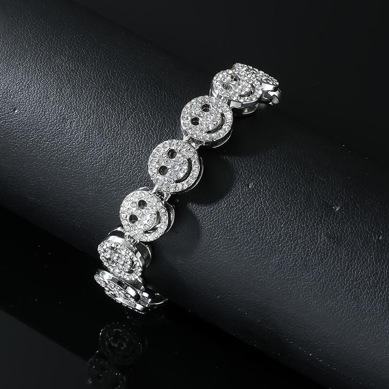 Fashionable Exquisite Smiling Face Decoration Necklace Bracelet Suit Suitable For Summer Travel And Fashionable Zircon