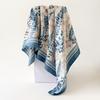 90cm Large Square Scarf Silk Scarf Headband Flower Printing Scarf Scarf Satin Square Scarf for Women