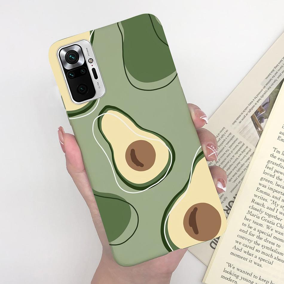 

For Xiaomi Redmi Note 10 Case Love Heart Avocado Soft Silicone Cover Phone Case on Redmi Note 10S Note10 S Note 10 Pro Max Funda Redmi Note10 Pro Max