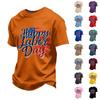 Men's Loose Fit Casual Short Sleeve T Shirt Labor Day Graphic Print Crew Neck Comfortable Top for Everyday Wear