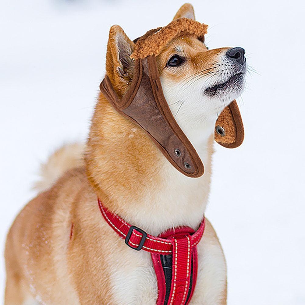 Cute Pet Dog Aviator Cap Funny Costume Cosplay Hat Autumn Winter Windproof Motorcycle Pilot Hat for Small Medium Large Dogs