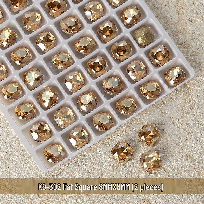 

Стразы для нейл-арта в форме сердца и восьмиугольника, кристалл, 2 шт.