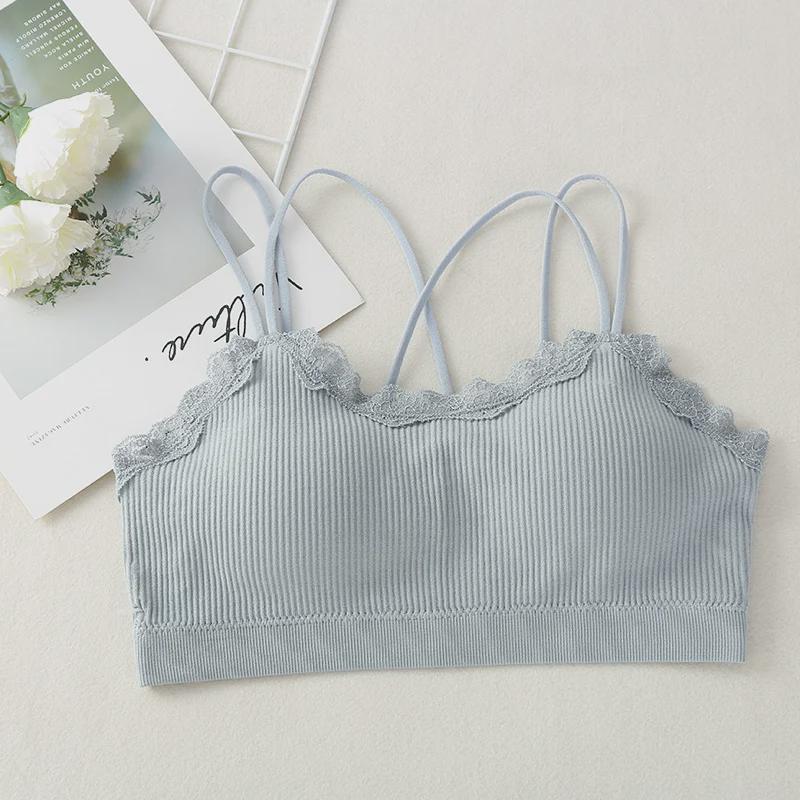 Women's Hot-Selling Lace Tube Top: Sexy Cross-Strap, Beautiful Back Yoga Vest
