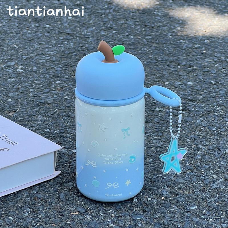 Water cup girls large-capacity portable cup ins direct drinking thermos cup small and cute students anti-drop and durable