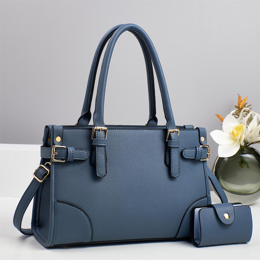 Crossbody Purses and Handbags For Women PU Leather Satchel Tote Lady Top Handle Shoulder Bags with Matching Clutch Wallet