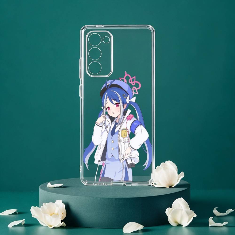 

Чехол для телефона Nemugaki Fubuki Blue Archive для Samsung Galaxy S24 S25 S23 S22 S21 Plus S24 S25 Прозрачный чехол Samsung S21