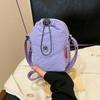 Color Solid Soft Canvas Water Bucket Hiking Bag Single Shoulder Strap Daily Use