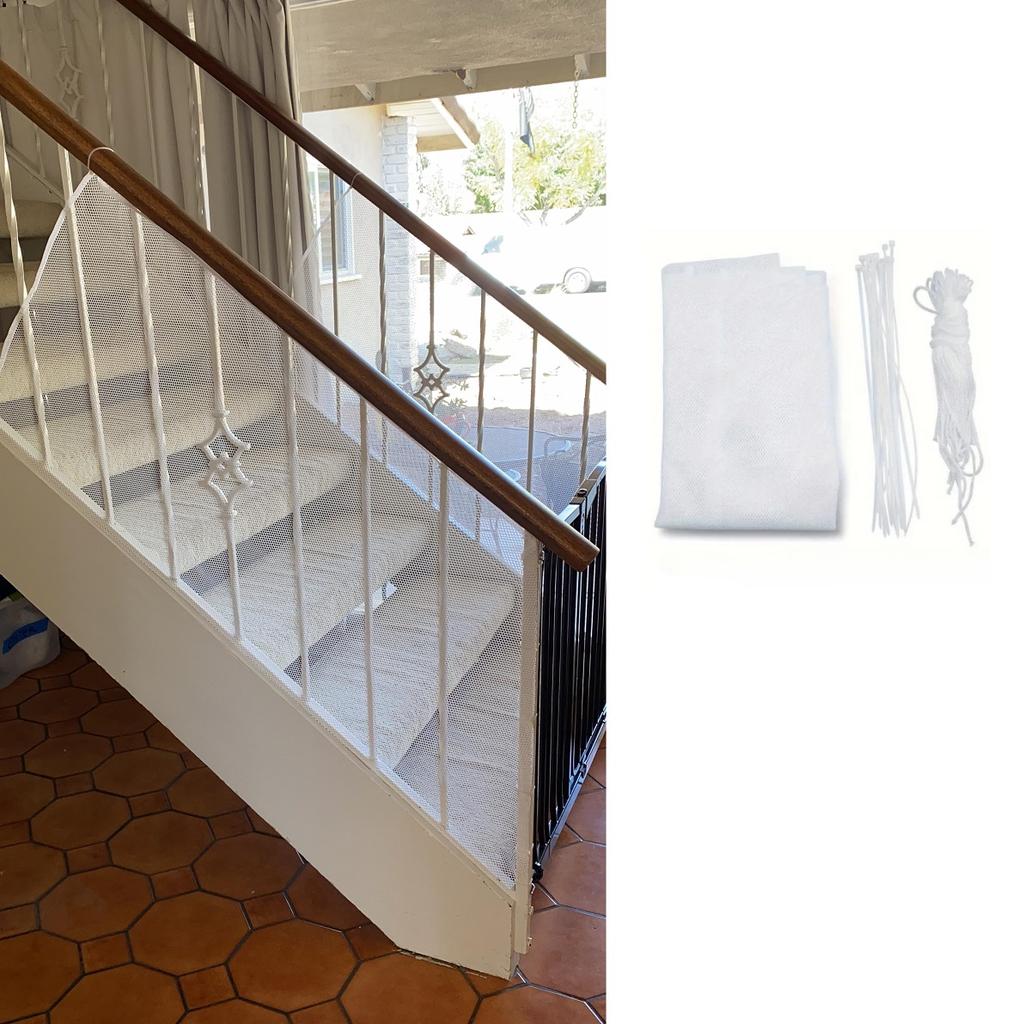 Banister Guard, Balcony Safety Net for Kids Pet Balcony Guard Balcony Netting for Pets Rail Net for Balcony Apartment Cat Nett