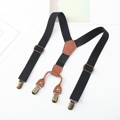 Boys Suspender Pants for Child Black Clothes Accessories Y Back Brace Tuxedo Suspenders