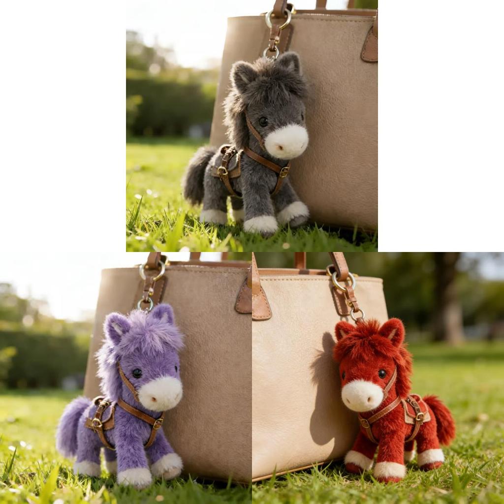 Ponytata Plush Pony Keychain With Anodized Finish And Gift Box For Kids And Teens