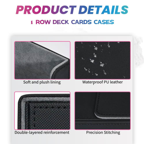 UAONO PSA BGS Certified Card Case, Deck Case, Screw-Down Compatible, Holds Approximately 30 Cards, PU Leather with Magnet Loader, Storage Box for Yu-G