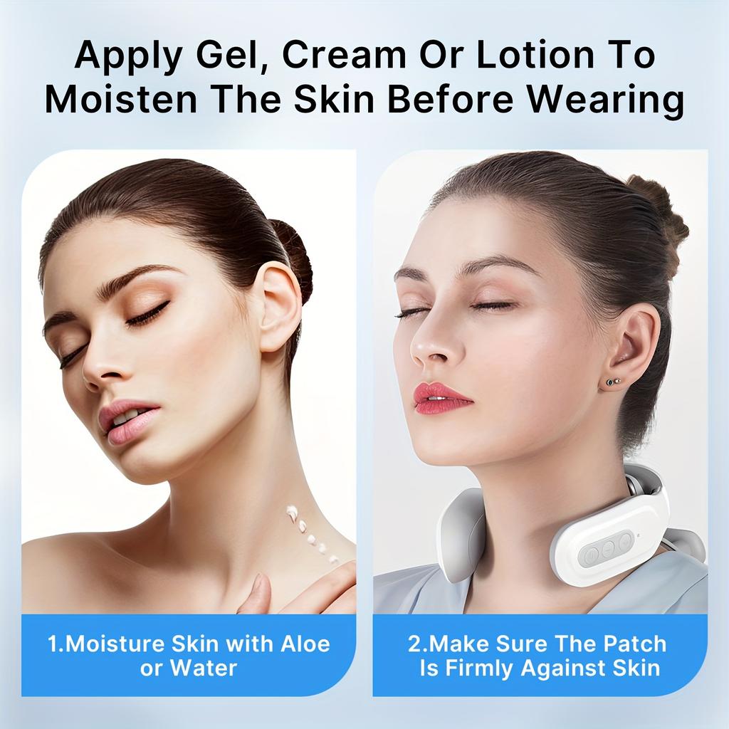 Portable Neck & Shoulder Massager with Deep Tissue Kneading, 4 Modes & 16 Intensity Levels, USB Rechargeable