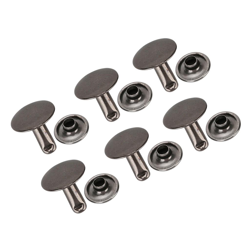 200 Sets Double Cap Rivet Round Stud Nail Iron Jeans Button Leather Shoes Bags Clothes 10x10mm