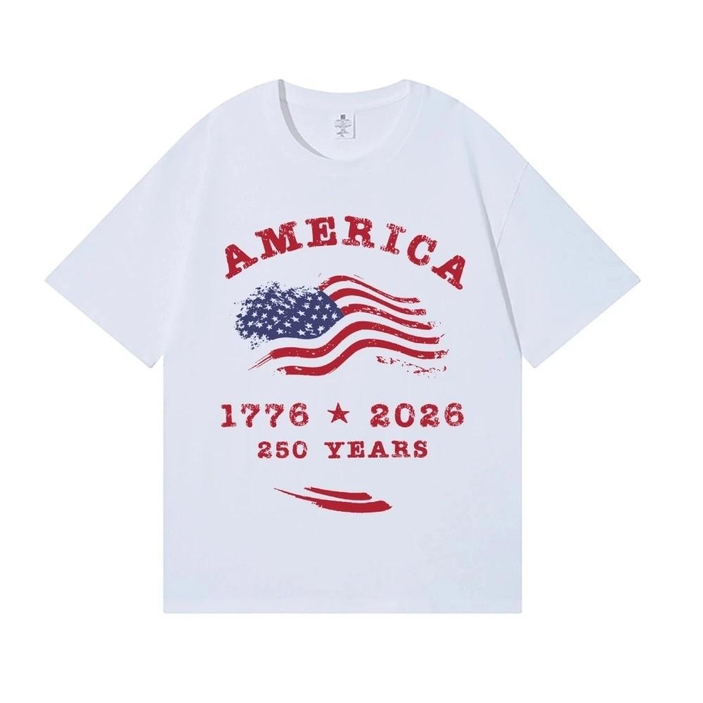 

America 250 Years Japanese Style Classic Tee Highquality Streetwear Unisexs Clothing Womens Clothing 2026 Summer New T Shirt S