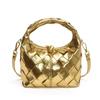 Original niche design hand-woven handbag, new women's patent leather glossy women's bag