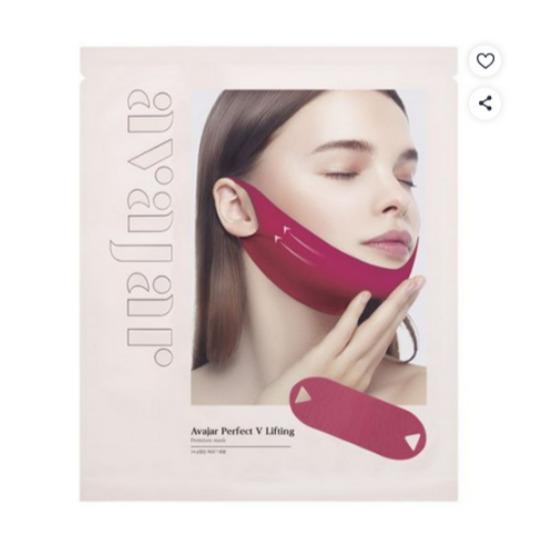 

AVAJAR Perfect V Lifting Premium Pink Mask Firming & Contour Care for Women 5 Sheets