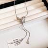 Butterfly Tassel Pull Necklace Women's Light Luxury Niche High-end Sense Collarbone Chain Sweet Cool Hot Girl Trend Versatile Neck Chain