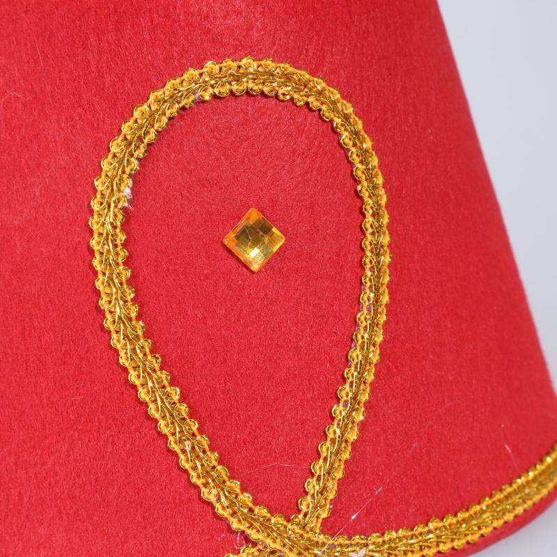 Chapeau Fez Fantaisie Chapeau Turc Accèssoire de Costume Accrocheur sur le Thème Marocain