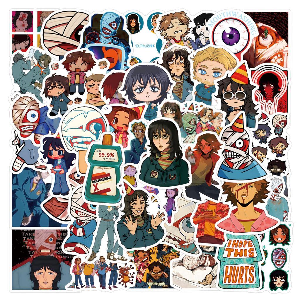 55 Horror Game Silent Misfortune Stickers for Journals, Luggage, Phones, Laptops, and More – Perfect for Decoration and Graffiti.