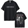 Vintage Washed Dark Souls Gothic Dark Fantasy Soulslike Gaming Merch Gamer Gift Graphic T-shirt Men Women Printed Tee Summer Casual Fashion