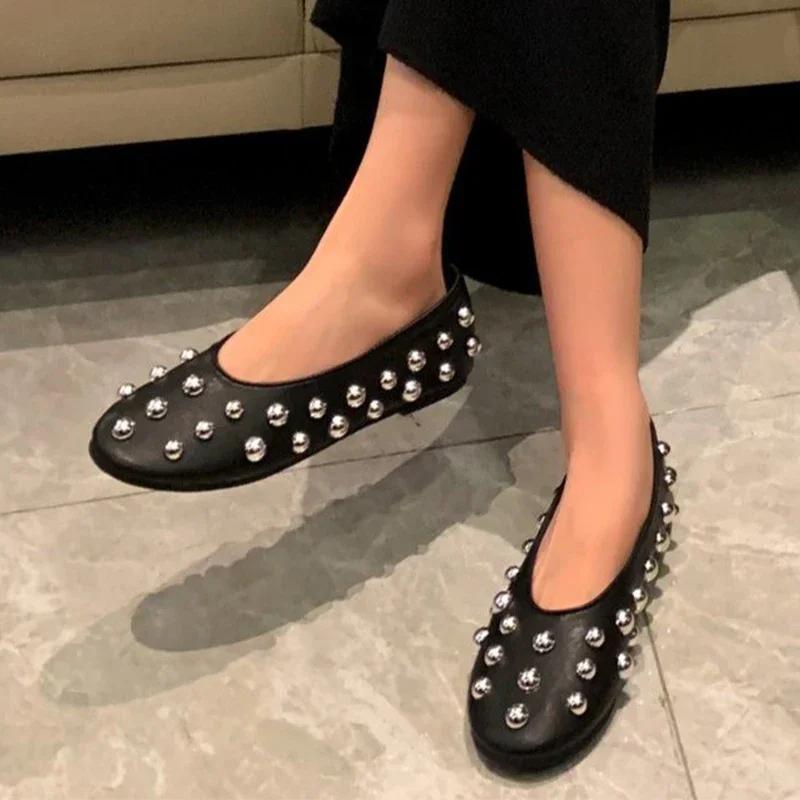 Women Flats Loafers Shoes Leather Shallow Casual Shoes Spring Fashion Dress Sandals Trend Walking Cozy Brand