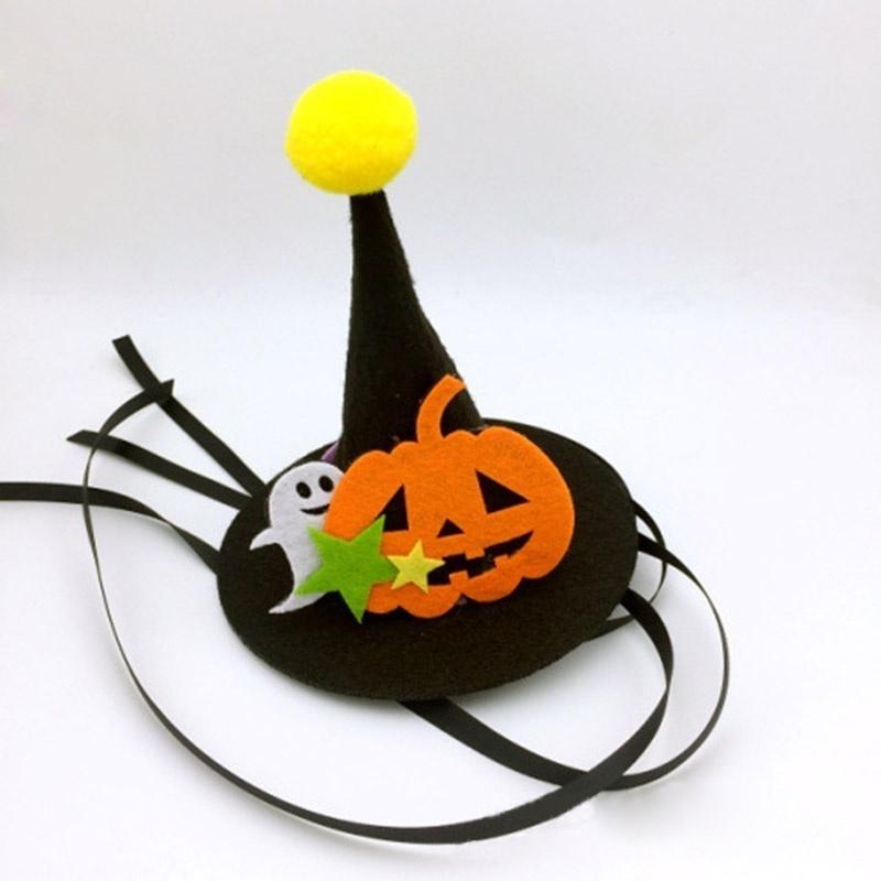 Halloween Party Pet Hat Duchy Dynia Nakrycie głowy Czapka z tkaniny Mały Pies Kot Śmieszny Kostium na Halloween