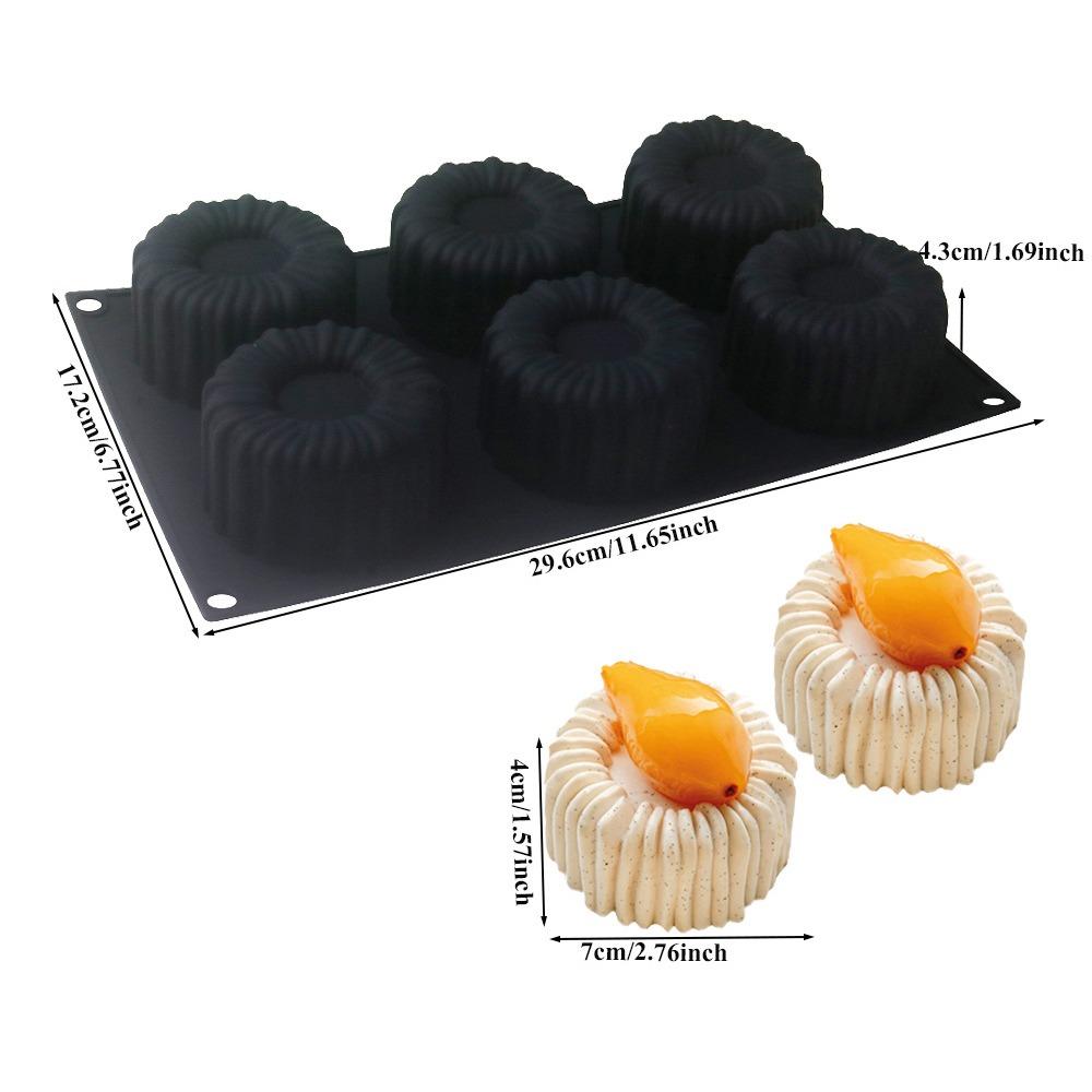 1/6 Cells Baking Cake Molds Food-Grade Silicone Pudding Mould High-quality Chocolate Mold