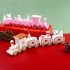 1Pc Plastic Christmas Train Cake Decorations 2023 Christmas Ornament Xmas Gifts For Xmas Home Supplies