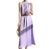 2024 Summer Women's French Retro Acetate Satin Halter Neck Sleeveless Dress