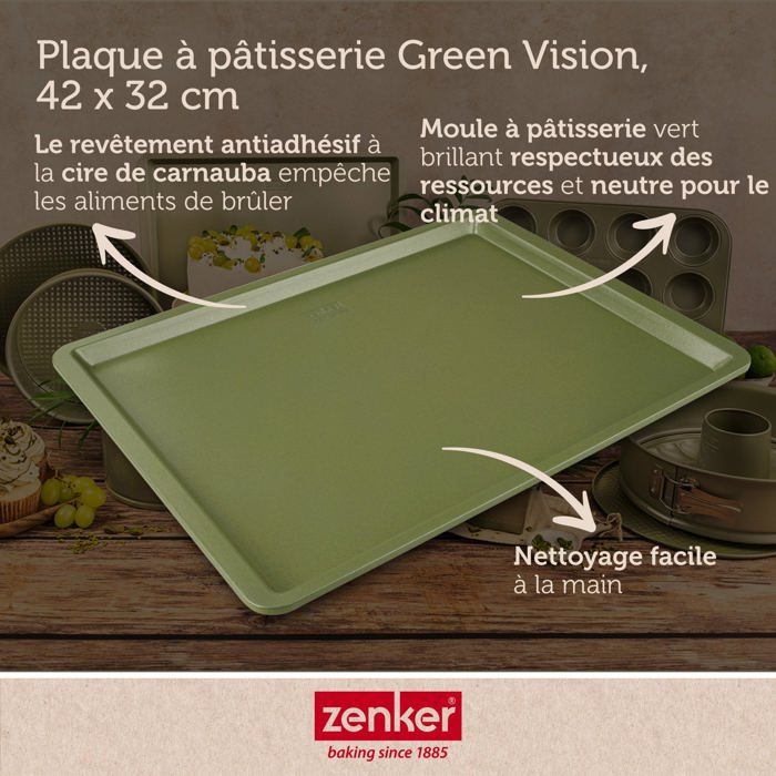 Plaque à pâtisserie 42 x 32 cm zenker green vision