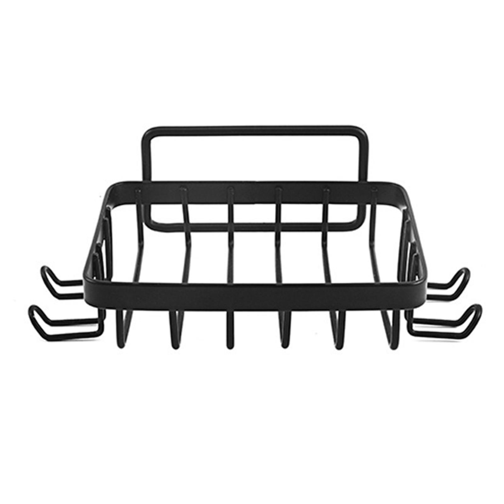 

Punch-Free Shower Storage Holder With Hooks Toiletries Organization Rack For Inside Shower