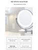 LED Bathroom Vanity Mirror with Folding Makeup Light - Wall-Mounted for Home & Hotel Use