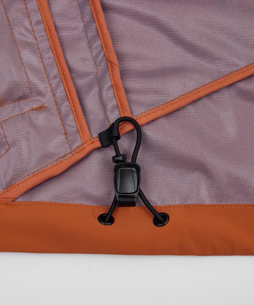Kalapatthar 3Layer Offset Zip Pocket Hooded Jacket - Camel
