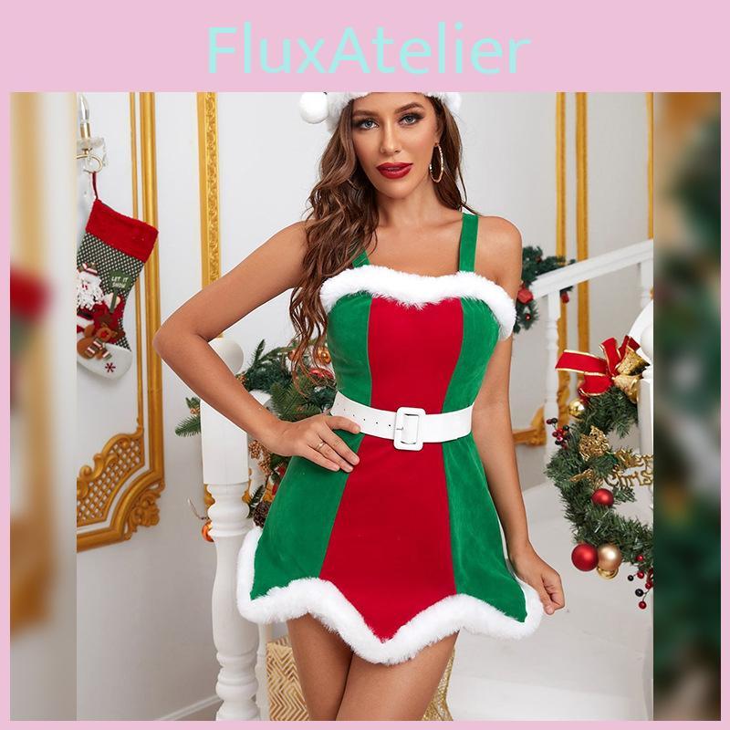 Christmas Party Stage Costume For Women With Polyester Material For Festive Events