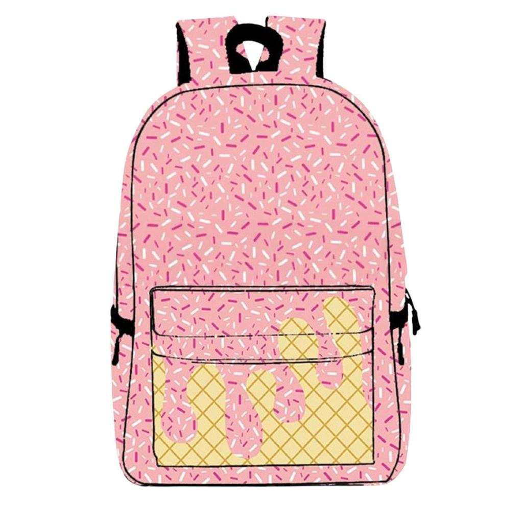 Ice Cream Backpack, Cute Large Capacity Shoulder Backpack, Ice Cream Backpack Boys Ice Cream Drip Backpack