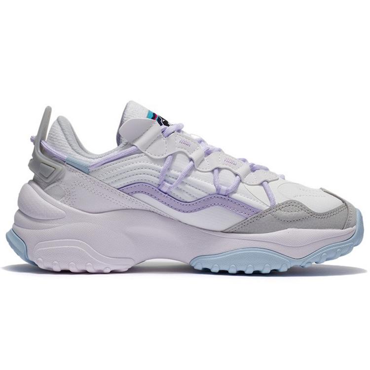 Li Ning Aurora WindWalker V2 Cushioning Low top Sports Casual Shoes Women's White Gray AGCS016-2