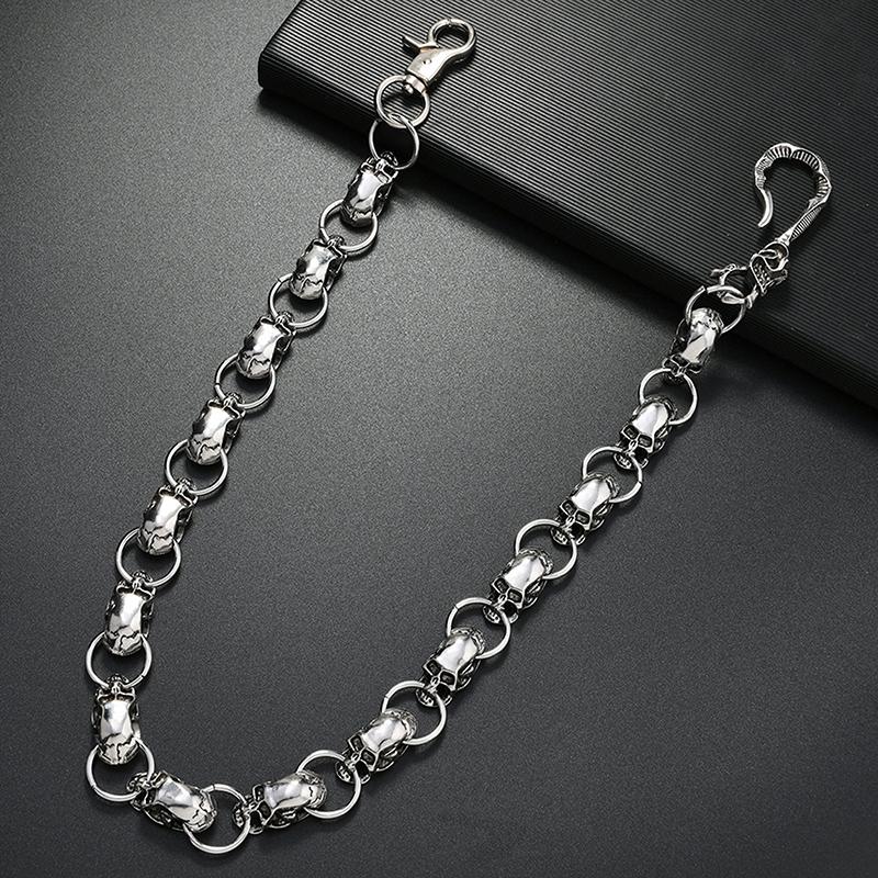 Gotische Punk Skelett Hüftkette Für Damen Herren Hip-Hop Rock Hüftkette Metall Hosenkette Mode Jeans Dekoration Kette Geschenke