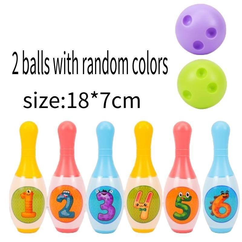 Colorful Plastic Bowling Toy Set With Cartoon-free Design Great For Home Play