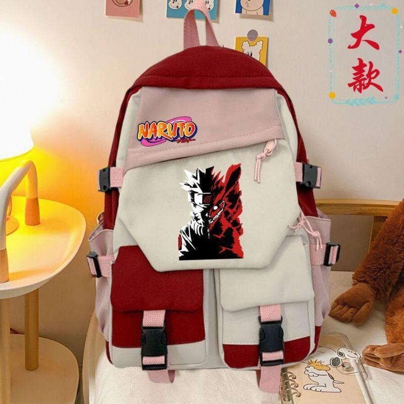 Anime-Themed Lightweight Backpack Teens Students 20-35L Capacity Fits 15-inch Laptop Nylon With Character Print Unisex