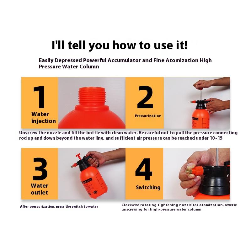 High Pressure Hand Sprayer, Durable and with Adjustable Mist Flow, Perfect for Plant Care and Car Cleaning